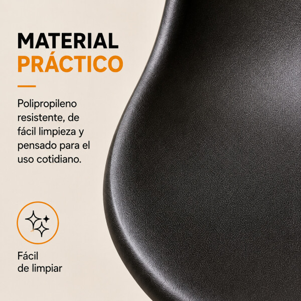 Silla ComboHome Eames Reforzada Pack X6 Negro 1