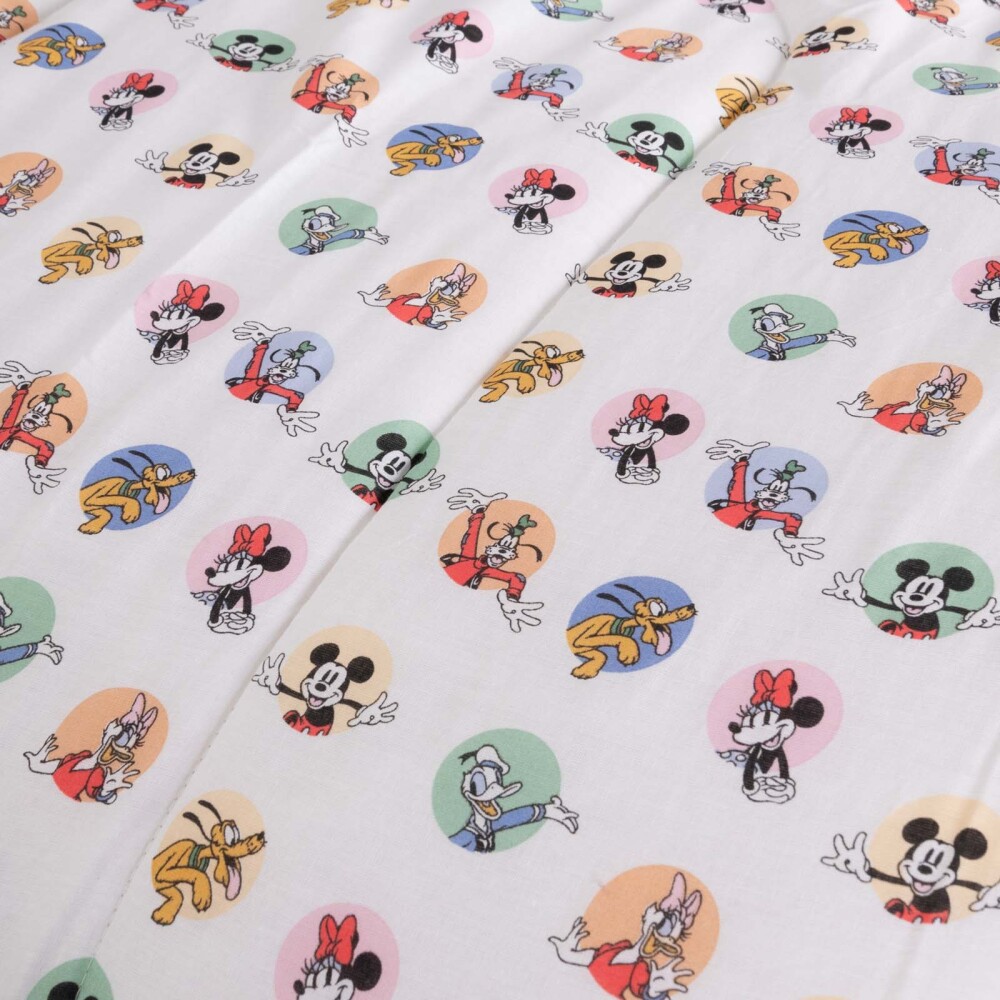 ACOLCHADO 1 PLAZA ALGODON NATURAL-BEIGE MICKEY&FRIENDS II ARENA