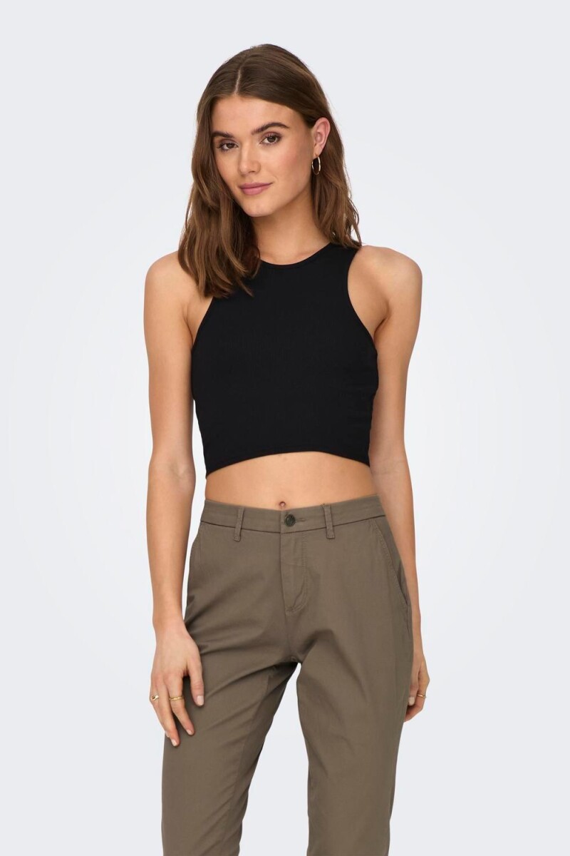 Top Belia Cropped Black