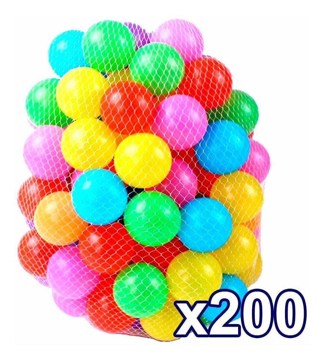 Set 200 Pelotas Pelotero Grandes 7.5cm Brillante+ Red - Cmb000704 
