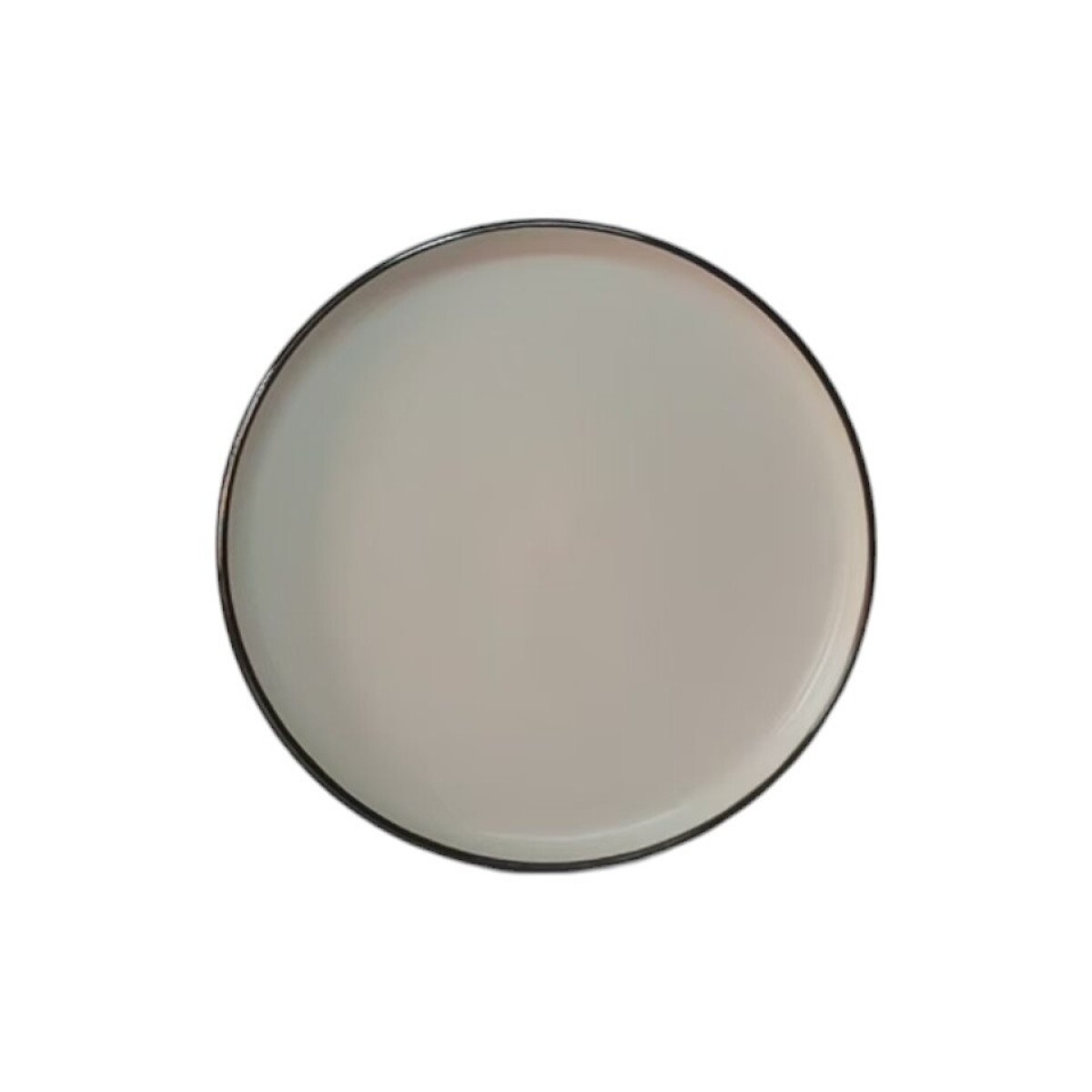 PLATO DE POSTRE CERAMICA D20CM BLANCO B/MARRON 