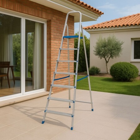 ESCALERA MOR ALUMINIO 7 PELDAÑOS 1.52M ALTURA ESCALERA MOR ALUMINIO 7 PELDAÑOS 1.52M ALTURA