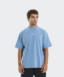 Remera Pulau Glitch Azul