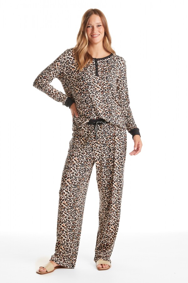 Pijama Con Pantalon MULTI/NEGRO