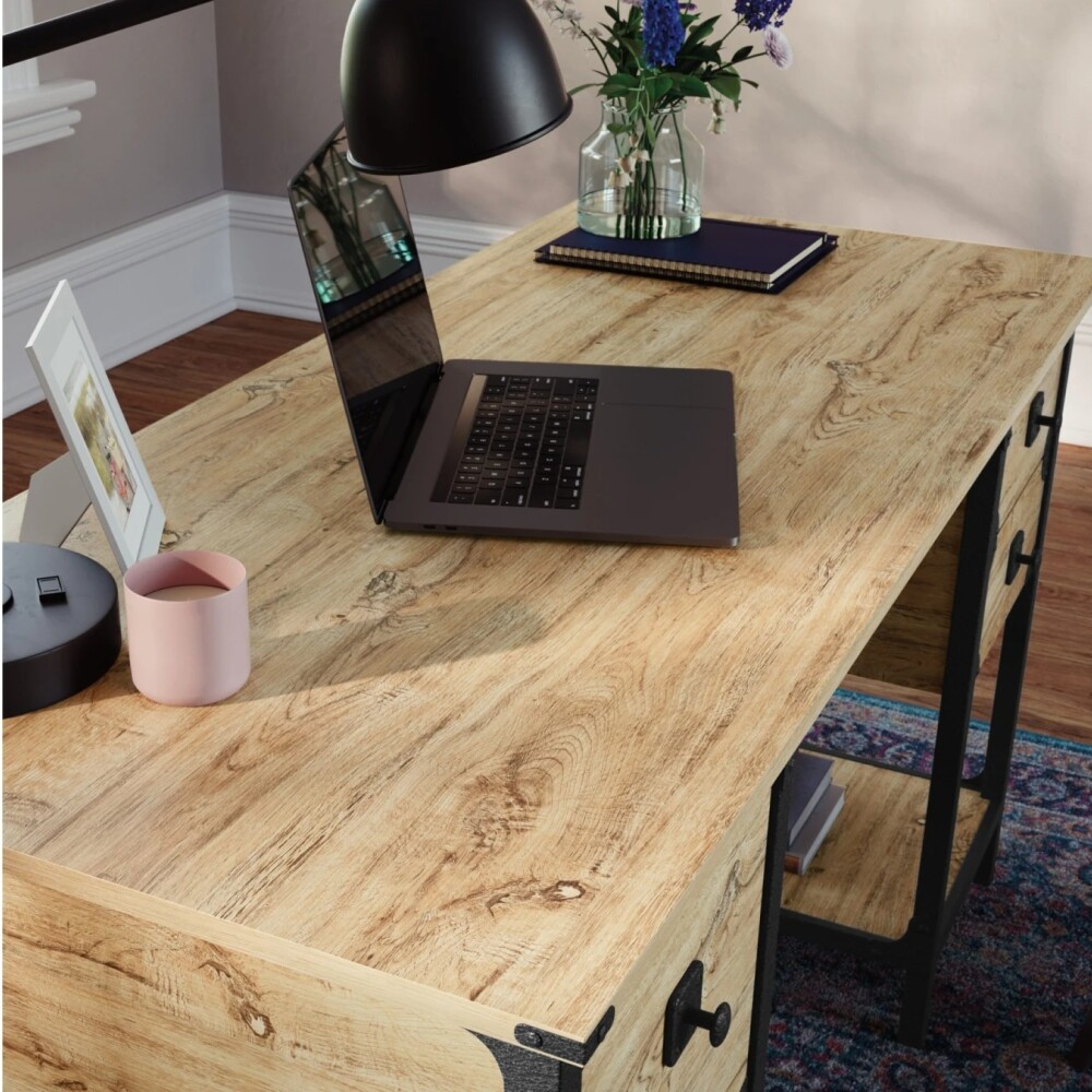 Combo Escritorio + Silla de Oficina - Steel River 3 Cajones Combo Escritorio + Silla de Oficina - Steel River 3 Cajones