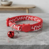 Collar Para Gatos Animal Print Con Cascabel ROJO