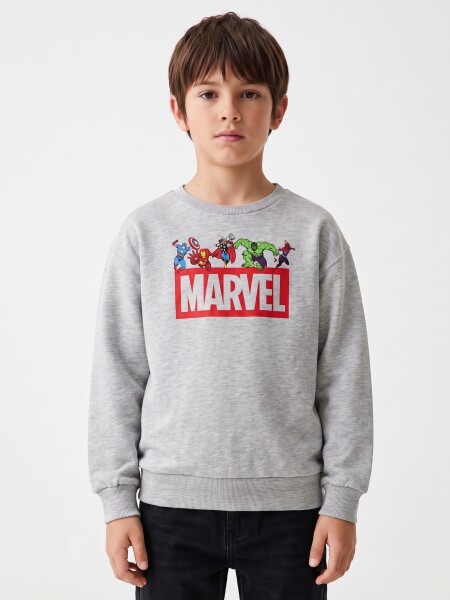 BUZO MARVEL GRIS MELANGE M