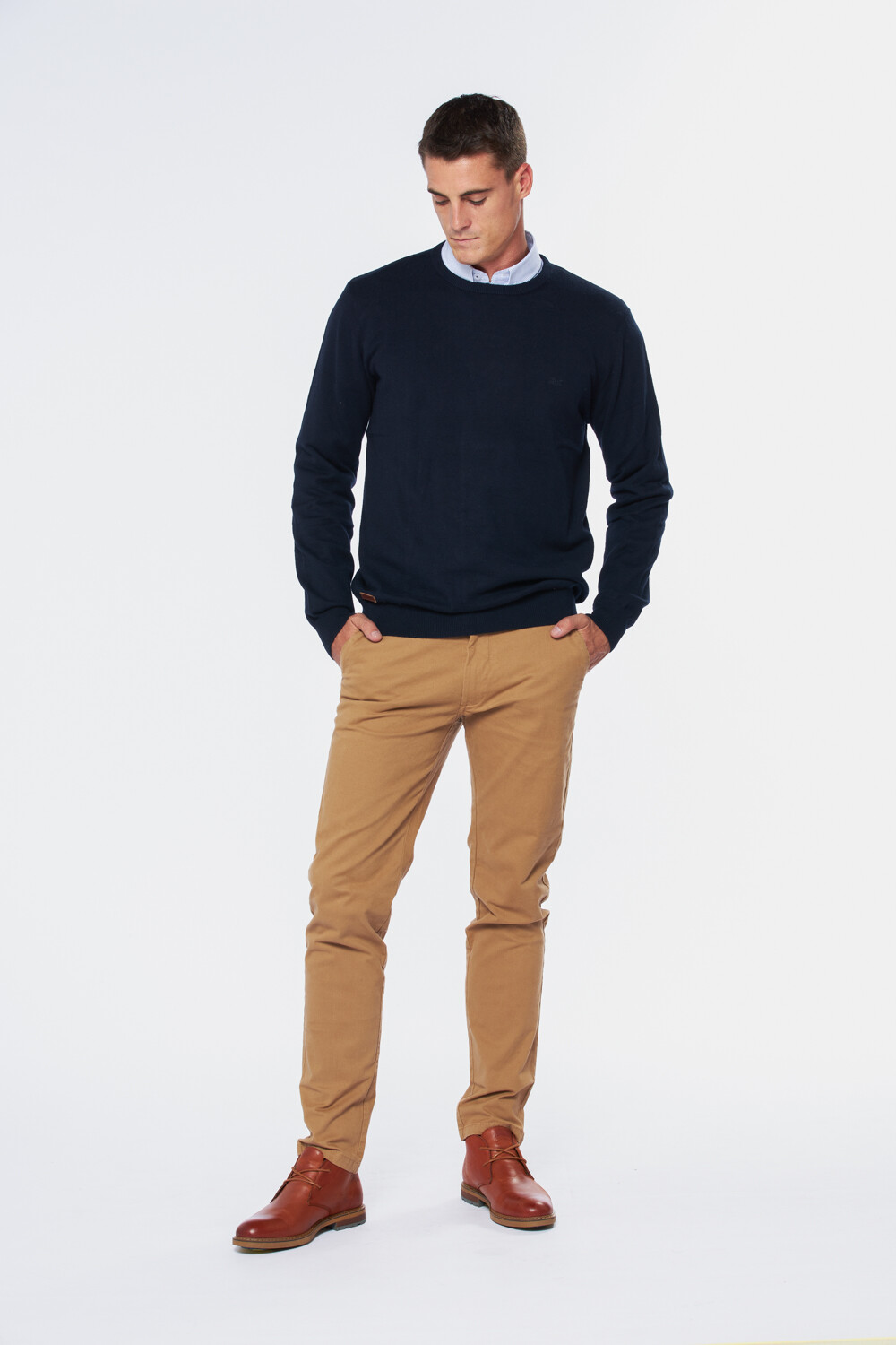 PANTALÓN SKINNY CON SPANDEX Camel