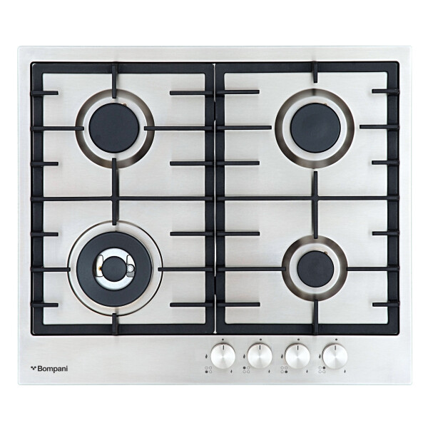 Anafe a Gas 4 Hornallas Triple Corona 60 cm | Bompani BO213NB/N Anafe a Gas 4 Hornallas Triple Corona 60 cm | Bompani BO213NB/N