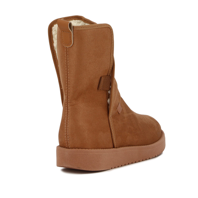Bota Moleca Mujer Camel-blanco