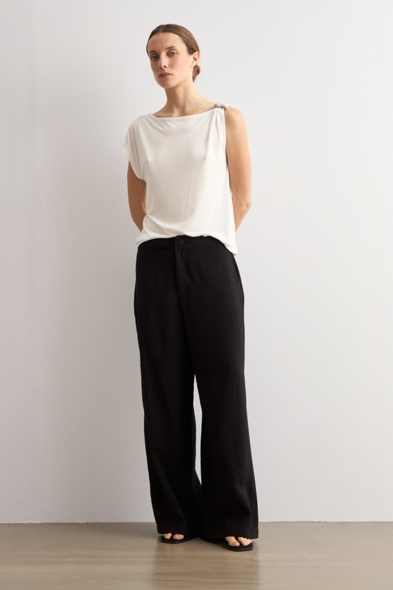 Pantalon recto negro