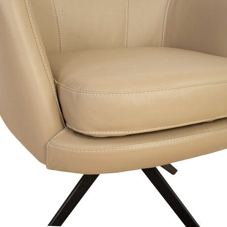 BUTACA GIRATORIA 1 CUERPO CUERO-100-NATURAL VERDE 1004 KHAKI