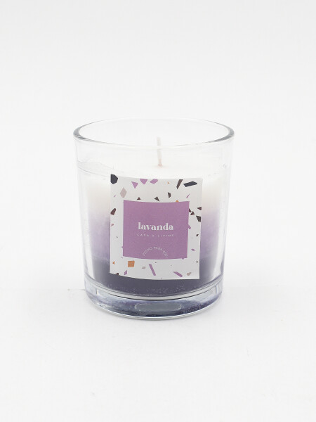 VELA VOTIVO TRES COLORES LAVANDA VIOLETA