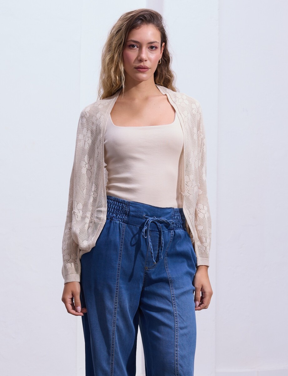 Cardigan Tejido - Beige 