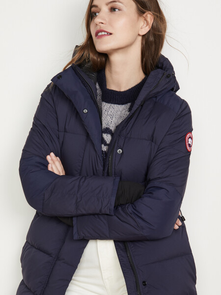 Canada Goose -Chaqueta de poliéster rellena de plumas con capucha, Hybridge coat Azul