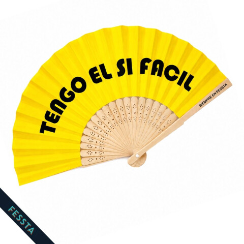 Abanico "Tengo el si facil" Amarillo