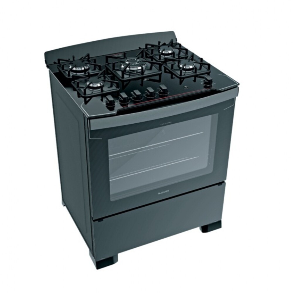 Cocina a Gas 5 Hornallas James C 805 V Negro Cocina a Gas 5 Hornallas James C 805 V Negro