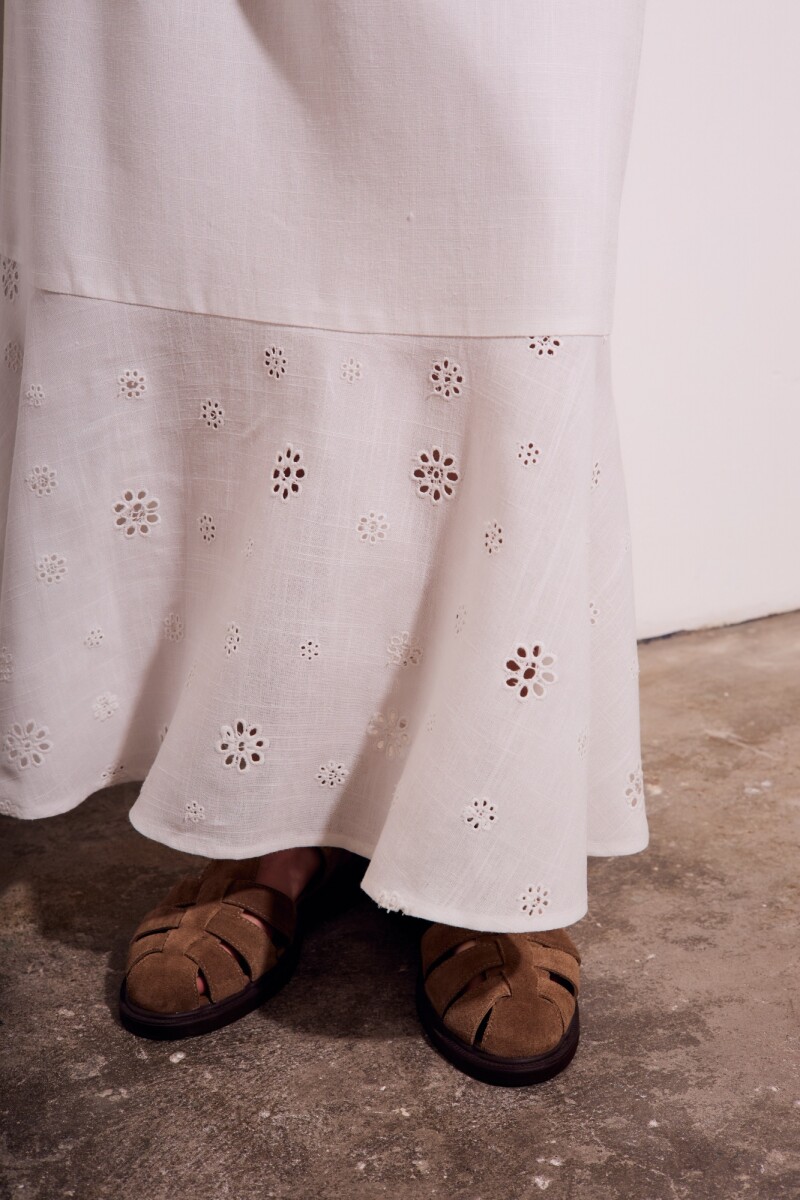 Falda Broderie Nácar