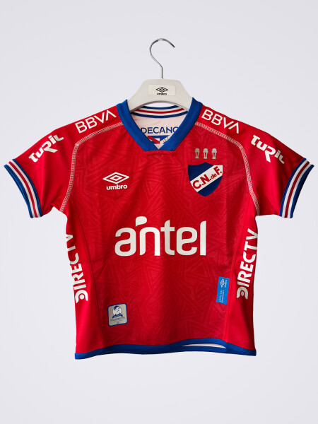 Camiseta away 1 Nacional Junior Skuba, Rojo, Blanco
