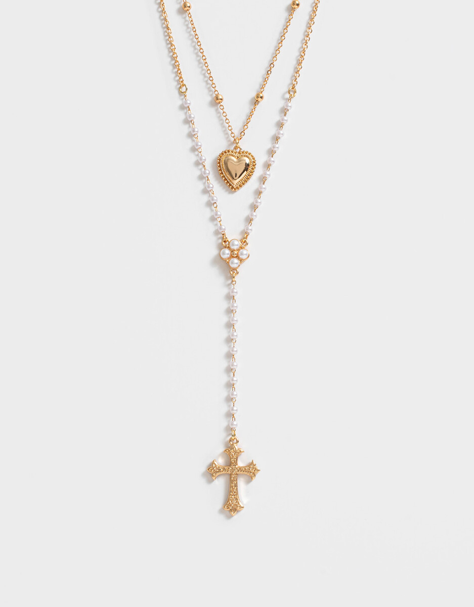 Collar Corto Con Cruz 