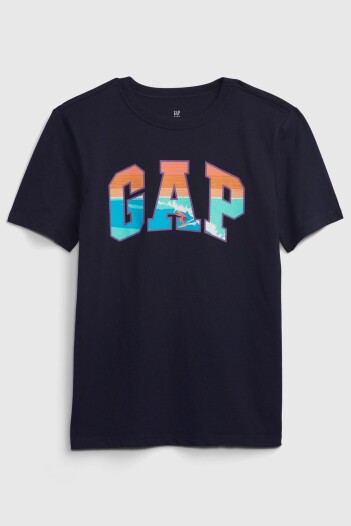 Remera Logo Gap Manga Corta Niño Navy Uniform