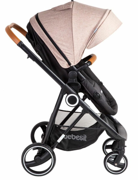 Coche de bebé + silla para auto Bebesit Travel System Cosmos Deluxe Beige
