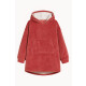 Buzo Manta Con Capucha Polar y Corderito unisex Rojo