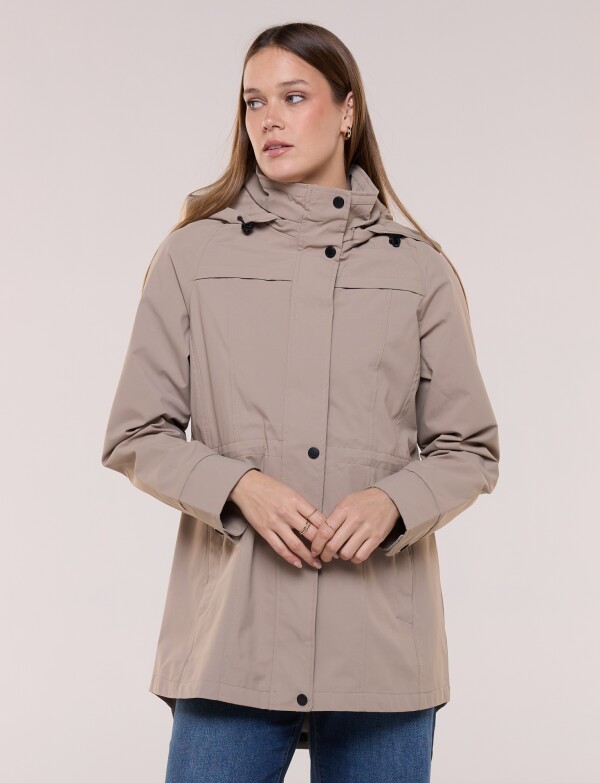 Gabardina Impermeable Plegable BEIGE