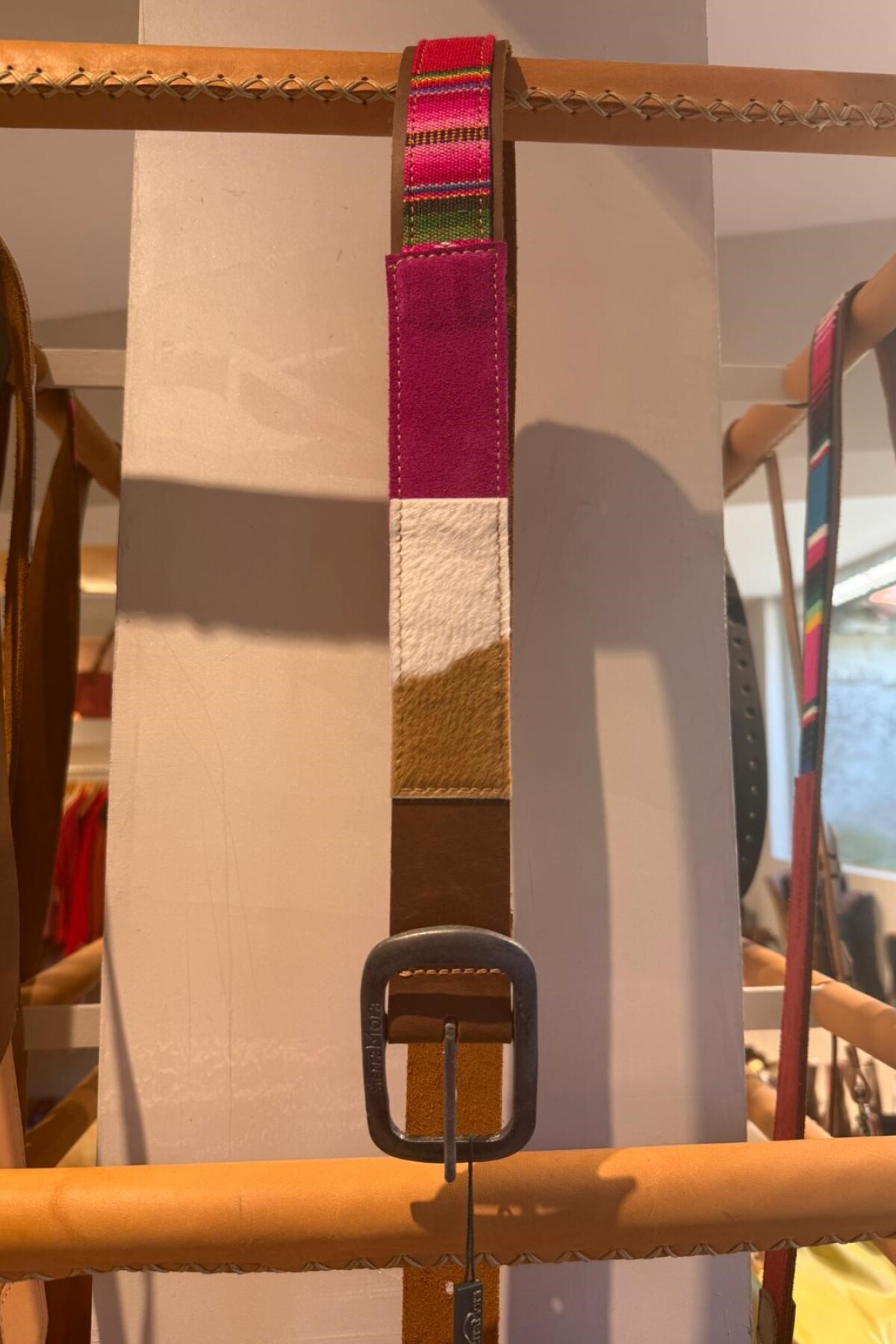 Handcrafted Belt Magenta