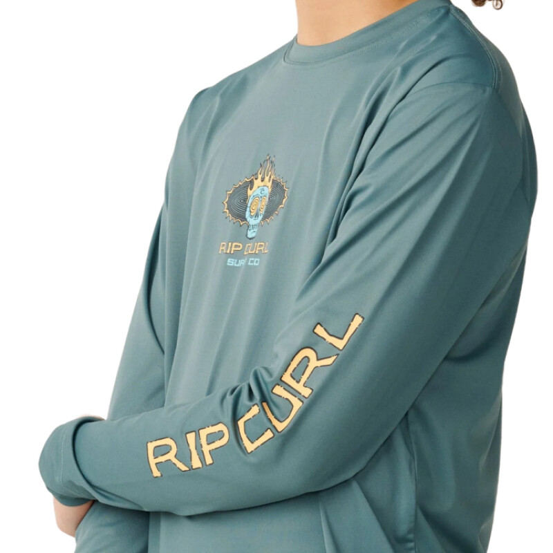 Lycra Rip Curl Cosmic Skull Upf Niño - Verde Lycra Rip Curl Cosmic Skull Upf Niño - Verde