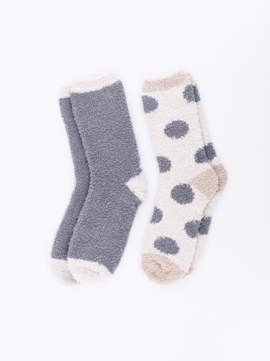 MEDIAS CHENILLE PACK X 2 - ESTAMPADO 1 
