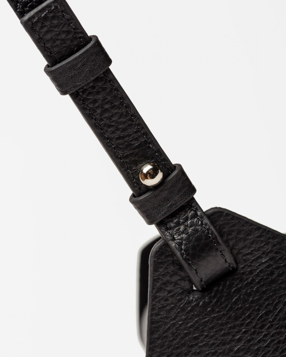 Mini bag Aura en cuero graneado Negro