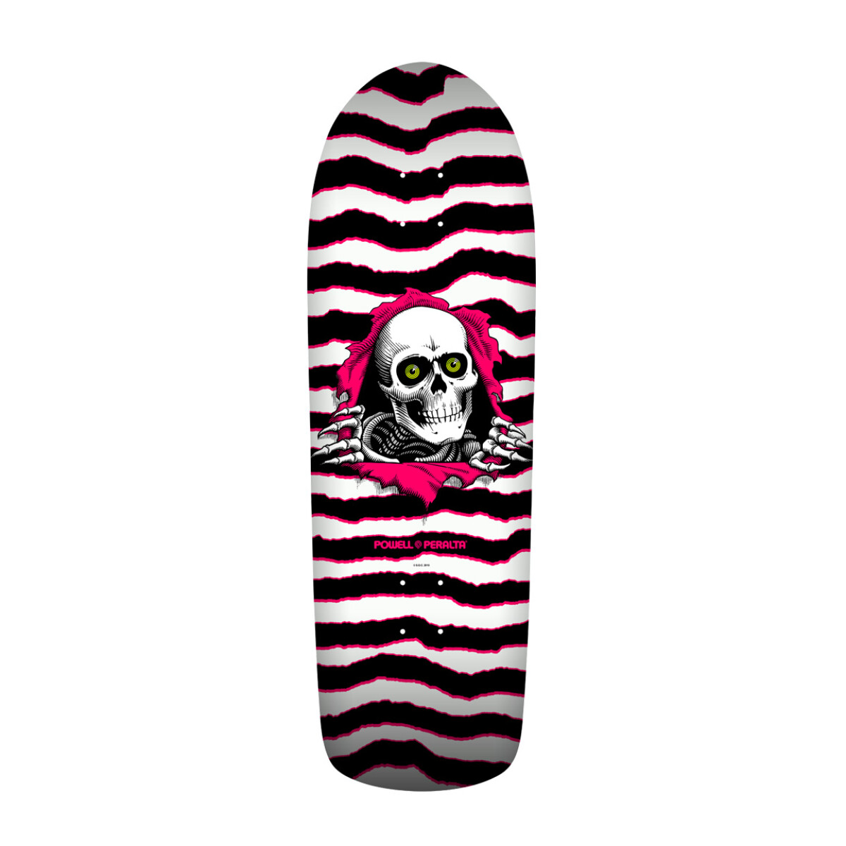 Deck Powell Peralta Old School Ripper - White/Pink - 9.89 x 31.32" 