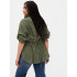 BIG SHIRT - CINCH WAIST BACK DEEP DEPTHS GRN 190413