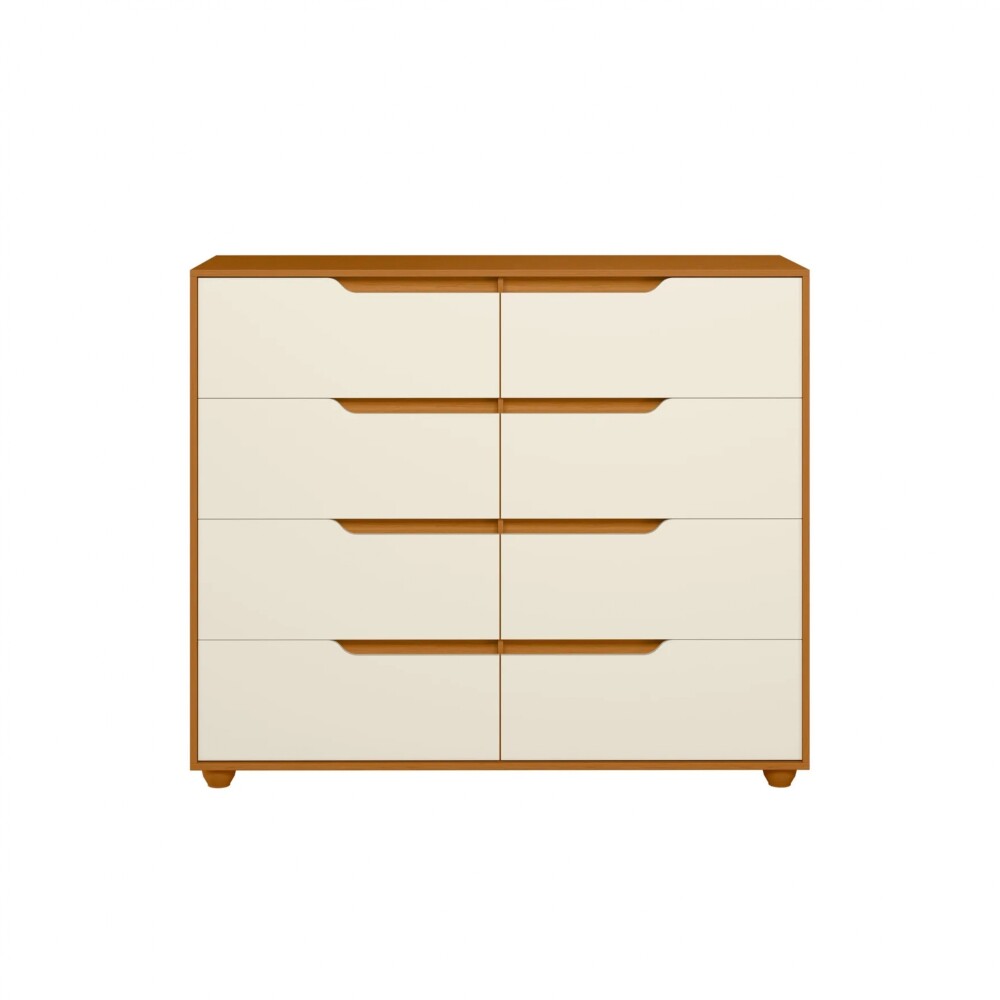 Cómoda 8 Cajones - Doble Marrón