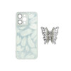 Protector para Xiaomi Redmi 12 4G diseño plumas y mariposa Protector Para Xiaomi Redmi 12 4g Diseño Plumas Y Mariposa