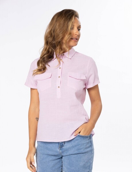 CAMISA DE LINO Rosa
