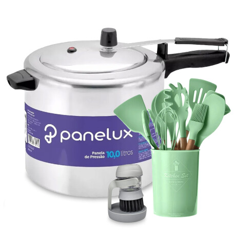 Set de Juego utensillos + Olla a presión + Cepillo p/lavado Verde Oscuro