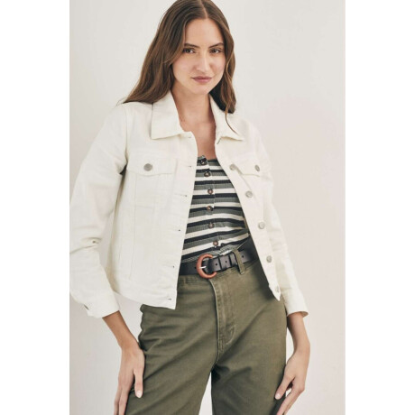 Campera Denim Blanco