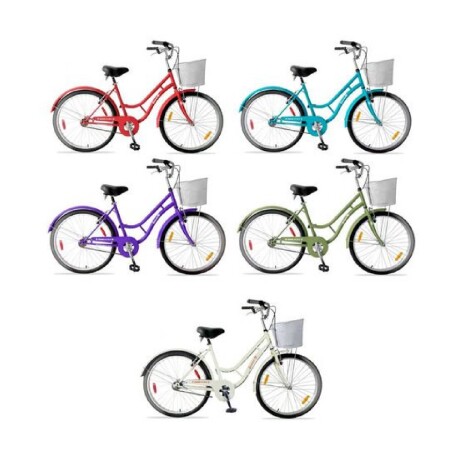 Bicicleta de paseo Baccio Ipanema Lady Vintage rodado 26 con canasto Celeste