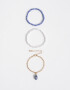 Pulseras Flexibles Azul Set De Pulseras Flexibles - Dorado
