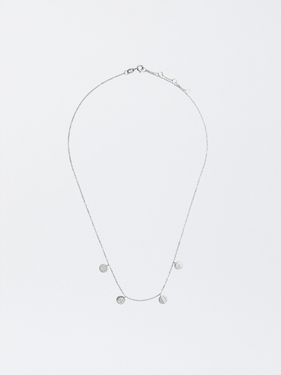 Collar De Plata 925 Con Circonitas - plateado 