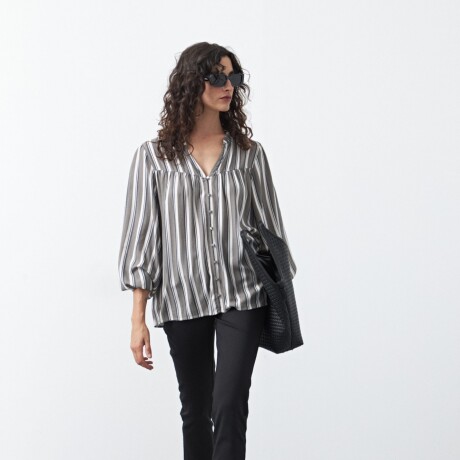 CAMISA TOPACIO Negro/Blanco