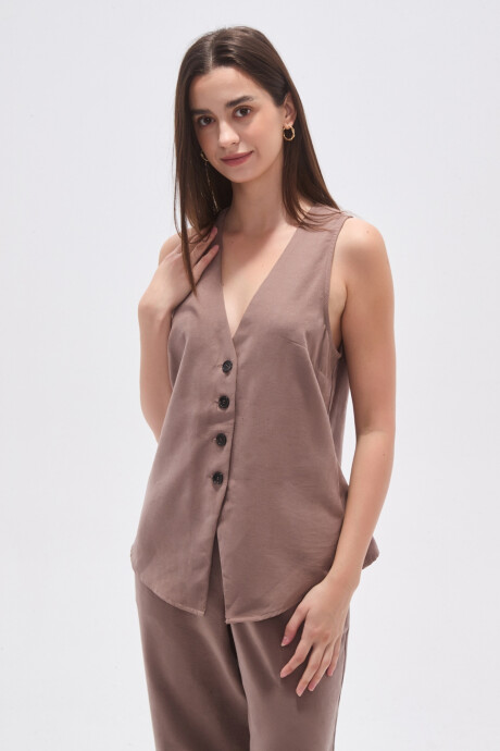 Chaleco Arum Taupe / Mink / Vison