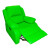 Sofá Sillón Poltrona Reclinable 1 Cuerpo Butaca Cuerina Variante Color Verde Lima