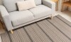 Alfombra de interior Eco-Nature - Riscas | 2.00x2.50 m Beige Chumbo