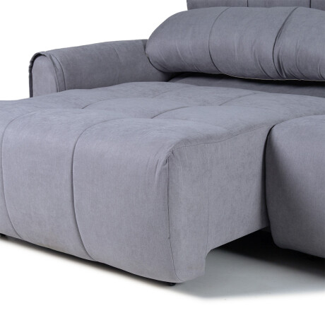 Sofá Palermo (Reclinable) - Tela Microfibra - 2 cuerpos 12074 (Gris)