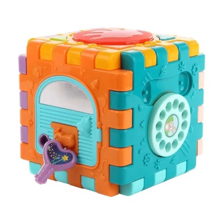 Cubo Didáctico Encastrable Musical Juego Actividades Huanger Multicolor