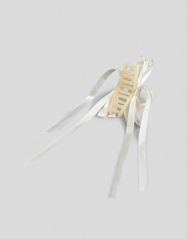 Broche Con moño Broche Con Moño - Blanco Crudo