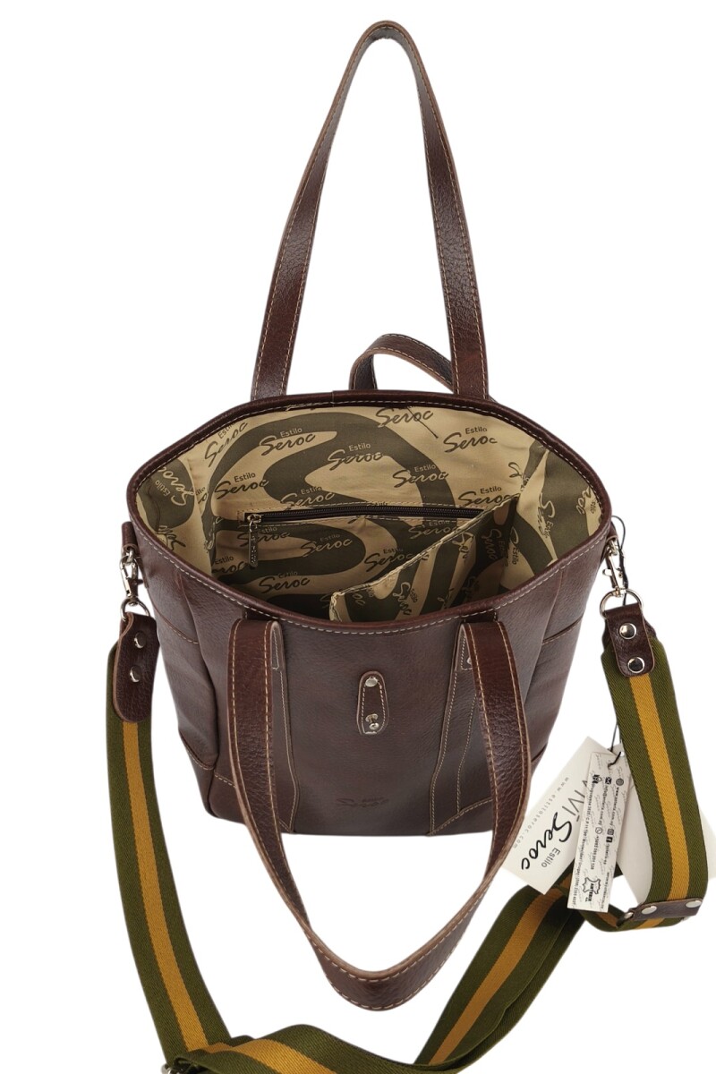 Bolso matero en cuero Chocolate